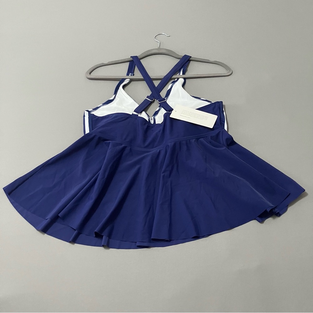 BLOOMCHIC NWT Striped Tankini Swim Top 14/16 - Picture 2 of 13